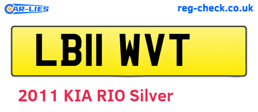 LB11WVT are the vehicle registration plates.