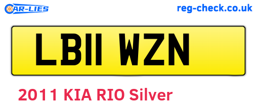 LB11WZN are the vehicle registration plates.
