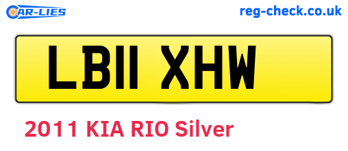 LB11XHW are the vehicle registration plates.
