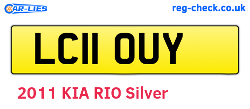 LC11OUY are the vehicle registration plates.