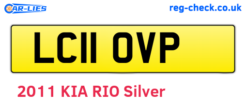 LC11OVP are the vehicle registration plates.