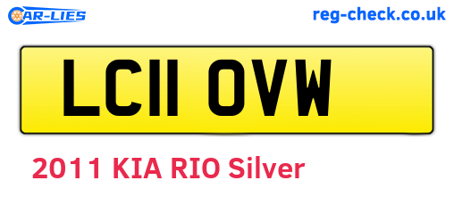 LC11OVW are the vehicle registration plates.