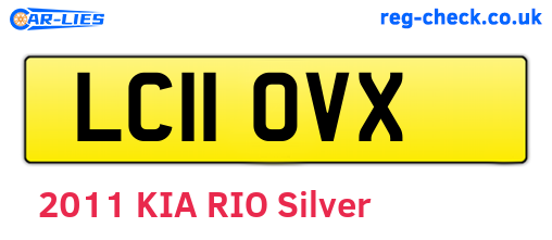 LC11OVX are the vehicle registration plates.