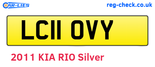 LC11OVY are the vehicle registration plates.