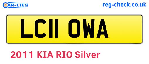 LC11OWA are the vehicle registration plates.