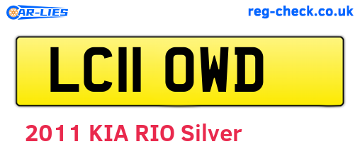 LC11OWD are the vehicle registration plates.