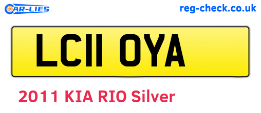 LC11OYA are the vehicle registration plates.