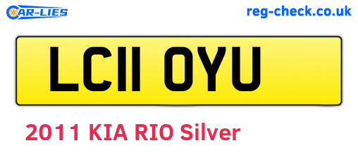 LC11OYU are the vehicle registration plates.