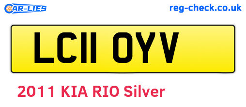 LC11OYV are the vehicle registration plates.