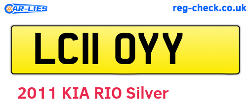 LC11OYY are the vehicle registration plates.