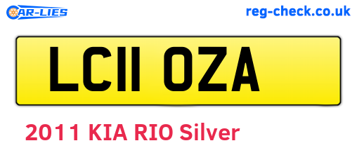 LC11OZA are the vehicle registration plates.