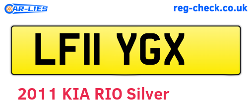 LF11YGX are the vehicle registration plates.