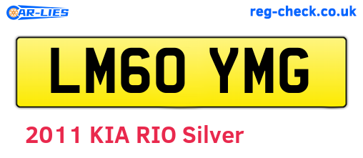 LM60YMG are the vehicle registration plates.