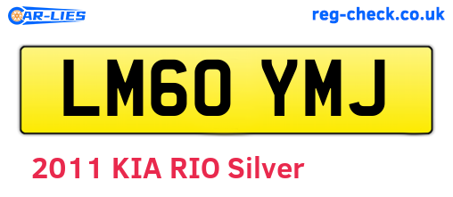 LM60YMJ are the vehicle registration plates.