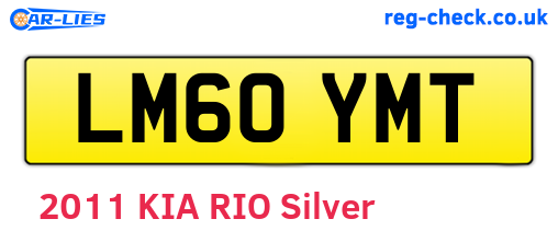 LM60YMT are the vehicle registration plates.