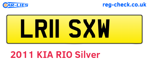 LR11SXW are the vehicle registration plates.