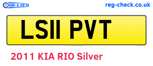 LS11PVT are the vehicle registration plates.