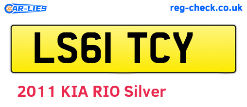 LS61TCY are the vehicle registration plates.