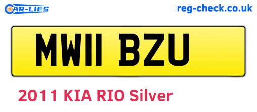 MW11BZU are the vehicle registration plates.