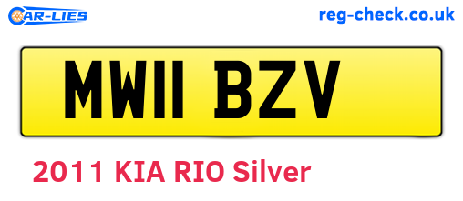 MW11BZV are the vehicle registration plates.