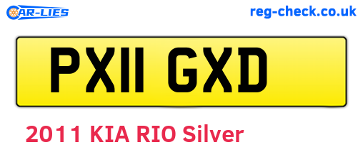 PX11GXD are the vehicle registration plates.