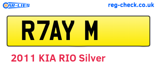 R7AYM are the vehicle registration plates.
