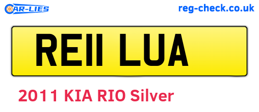 RE11LUA are the vehicle registration plates.