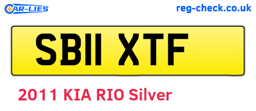 SB11XTF are the vehicle registration plates.