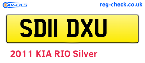 SD11DXU are the vehicle registration plates.