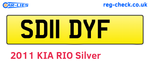 SD11DYF are the vehicle registration plates.