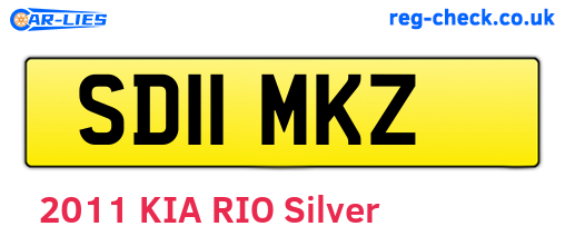 SD11MKZ are the vehicle registration plates.