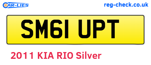 SM61UPT are the vehicle registration plates.