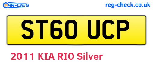 ST60UCP are the vehicle registration plates.