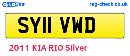 SY11VWD are the vehicle registration plates.