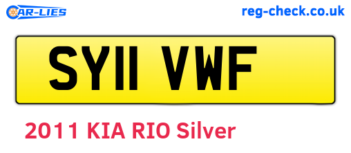 SY11VWF are the vehicle registration plates.