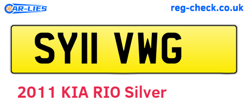 SY11VWG are the vehicle registration plates.