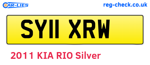 SY11XRW are the vehicle registration plates.