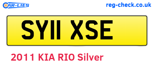 SY11XSE are the vehicle registration plates.