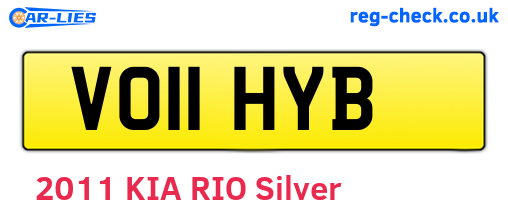 VO11HYB are the vehicle registration plates.