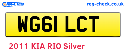 WG61LCT are the vehicle registration plates.