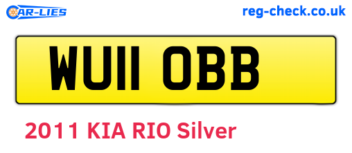 WU11OBB are the vehicle registration plates.