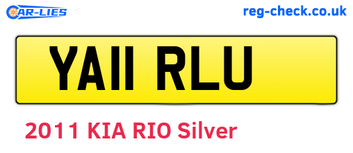 YA11RLU are the vehicle registration plates.
