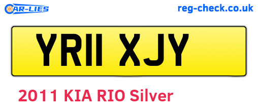 YR11XJY are the vehicle registration plates.