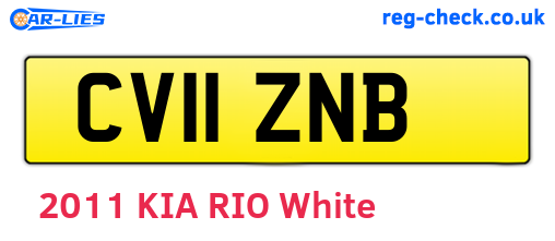 CV11ZNB are the vehicle registration plates.