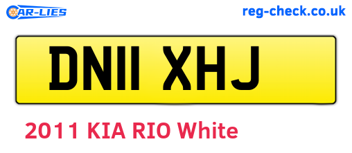DN11XHJ are the vehicle registration plates.