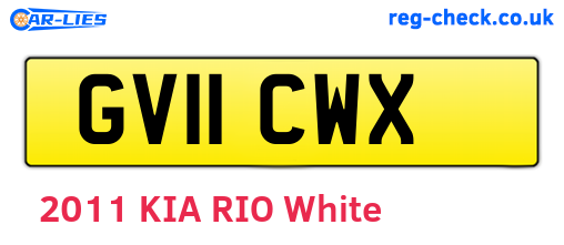 GV11CWX are the vehicle registration plates.