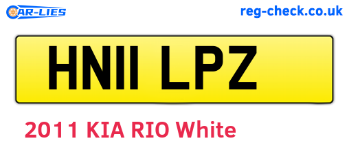 HN11LPZ are the vehicle registration plates.