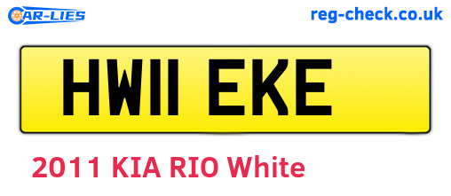 HW11EKE are the vehicle registration plates.
