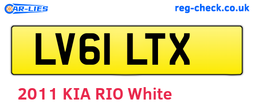 LV61LTX are the vehicle registration plates.