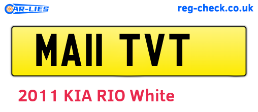 MA11TVT are the vehicle registration plates.